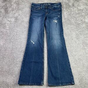 American Eagle Hipster Jeans Women’s 6 Blue Flare Low Rise Dark Denim Vintage